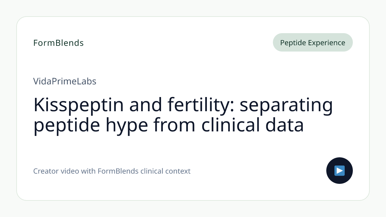 Kisspeptin and fertility: separating peptide hype from clinical data