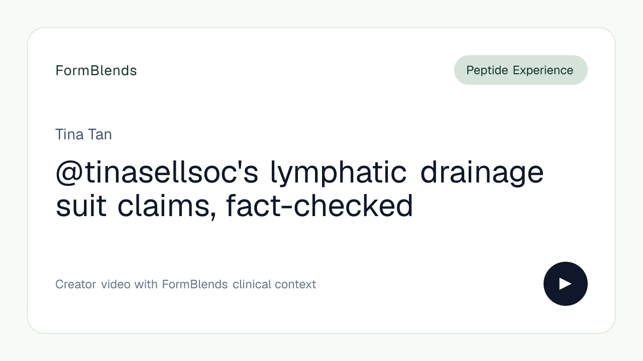 @tinasellsoc's lymphatic drainage suit claims, fact-checked