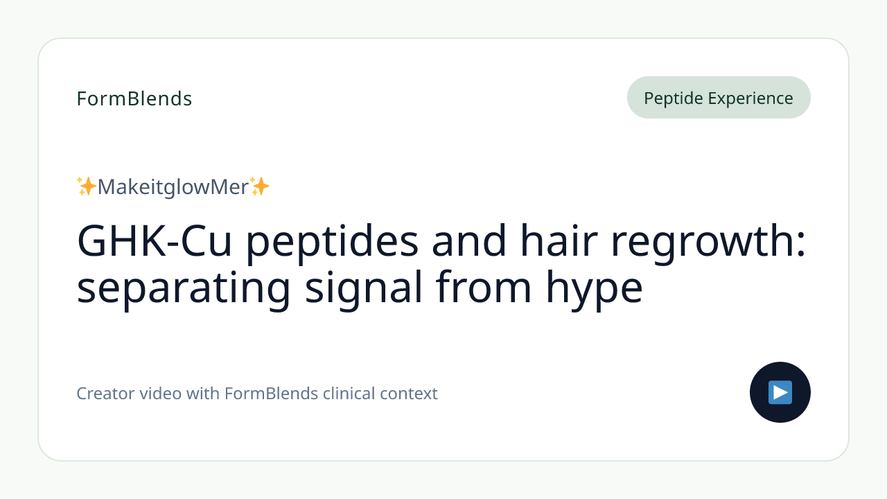 GHK-Cu peptides and hair regrowth: separating signal from hype