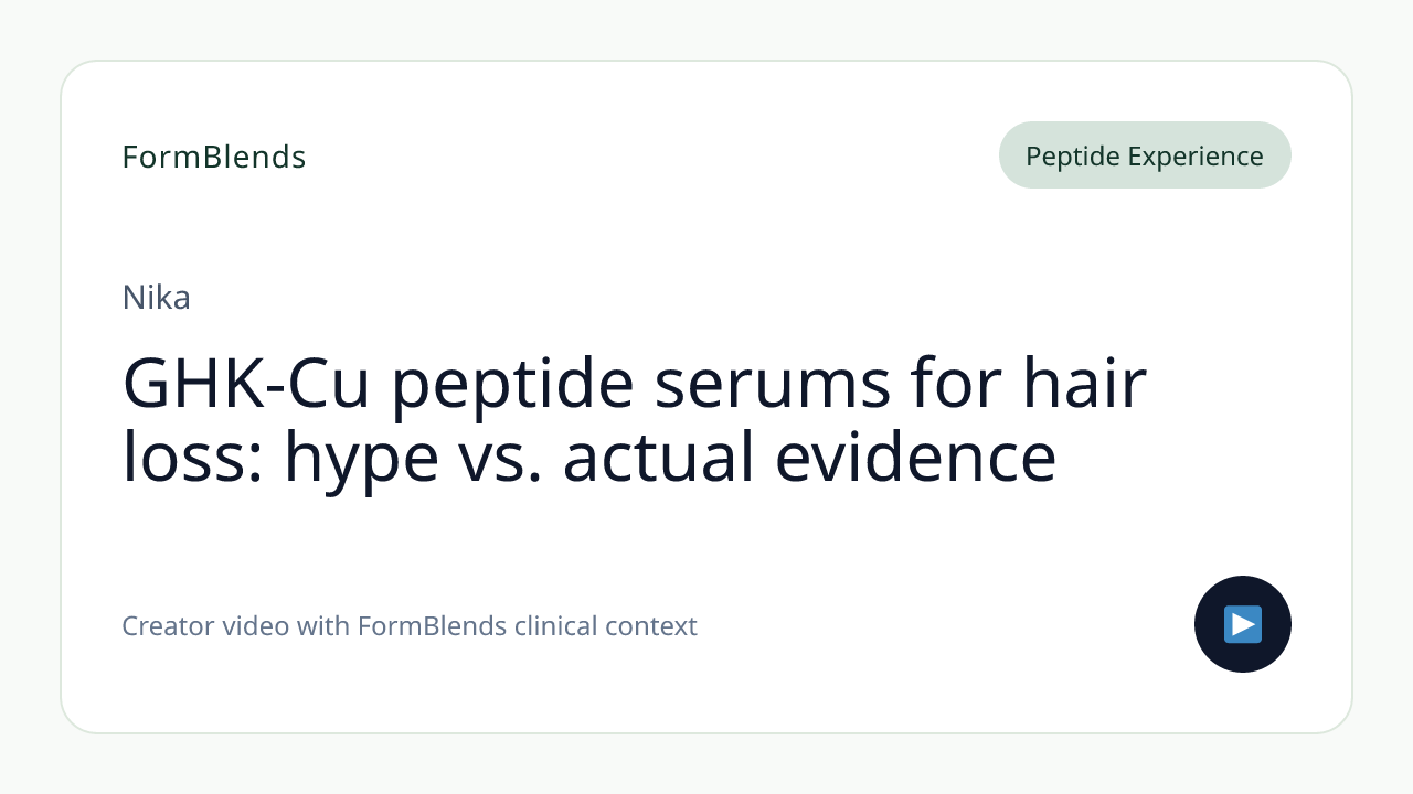 GHK-Cu peptide serums for hair loss: hype vs. actual evidence
