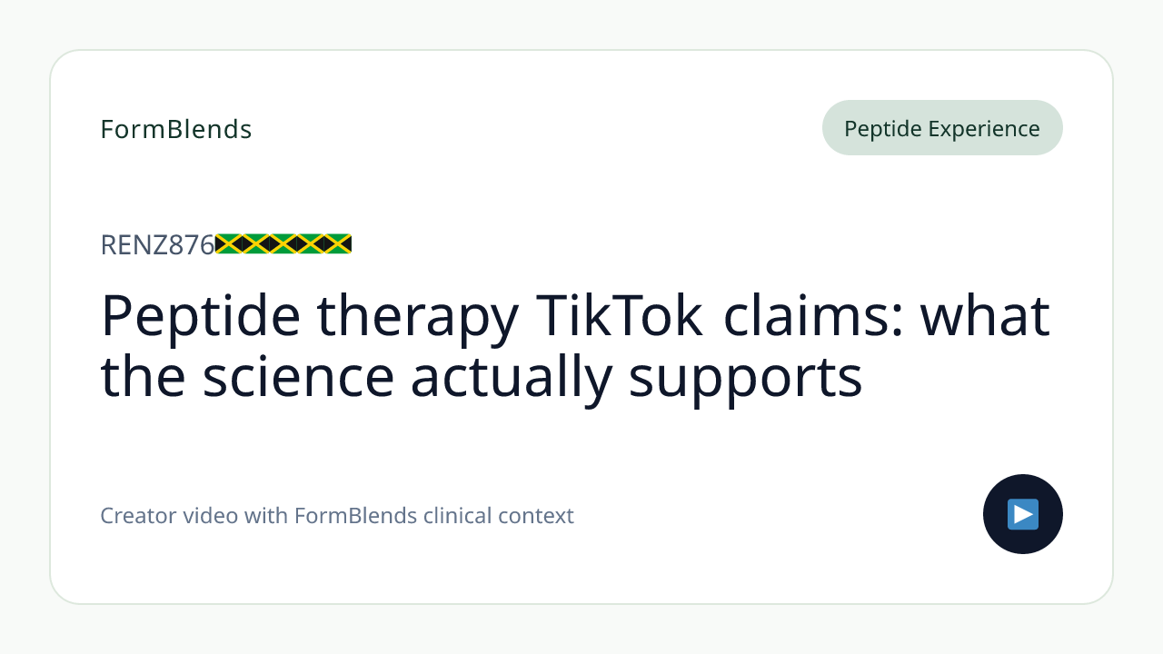 Peptide therapy TikTok claims: what the science actually supports