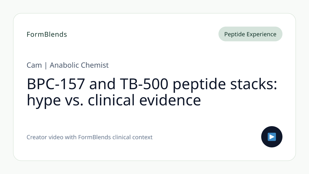 BPC-157 and TB-500 peptide stacks: hype vs. clinical evidence