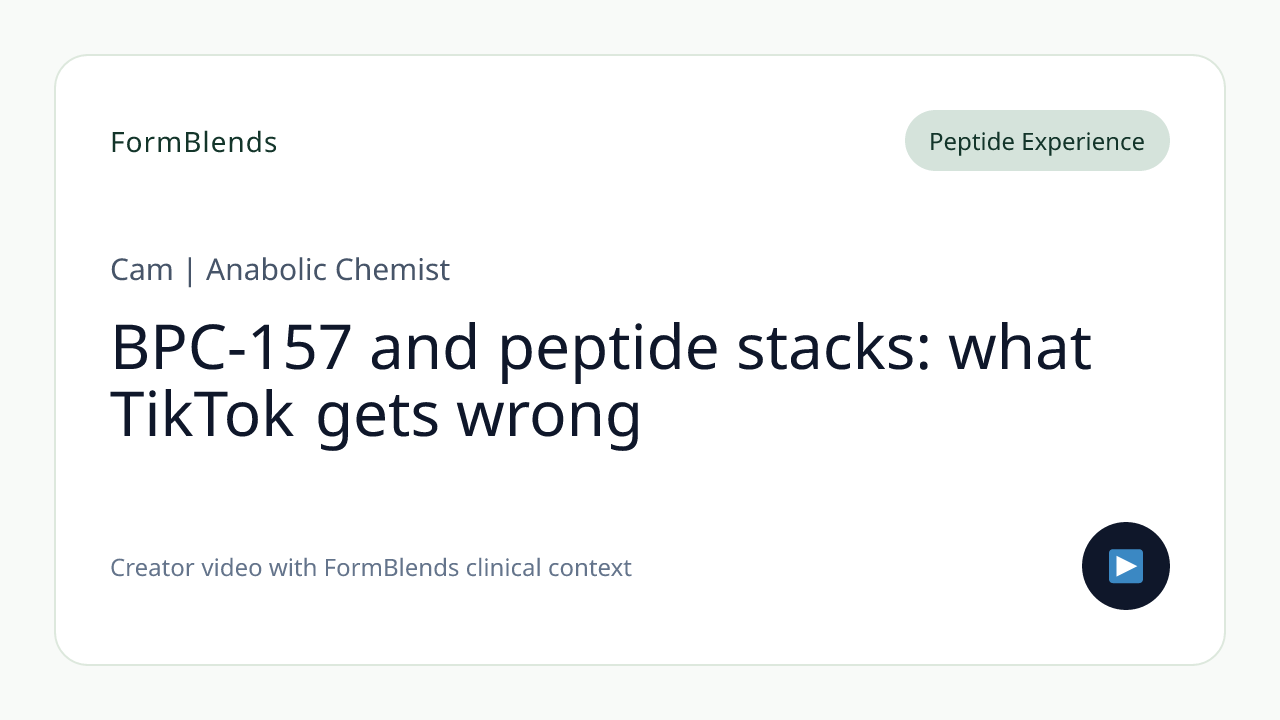 BPC-157 and peptide stacks: what TikTok gets wrong