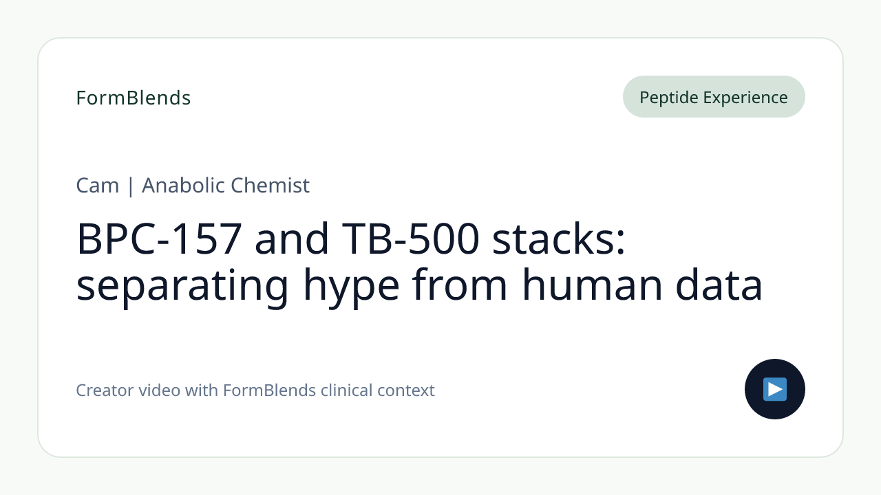BPC-157 and TB-500 stacks: separating hype from human data