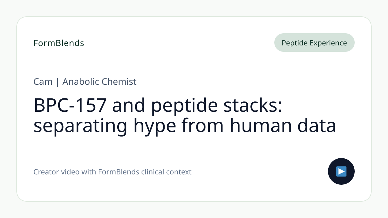 BPC-157 and peptide stacks: separating hype from human data