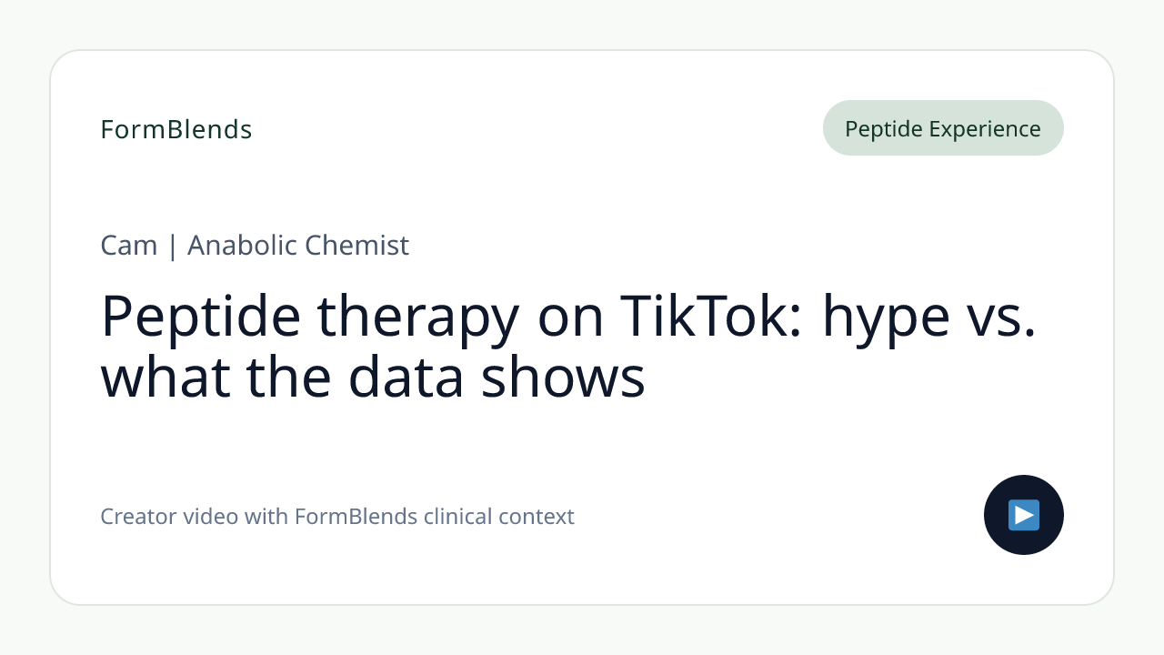 Peptide therapy on TikTok: hype vs. what the data shows
