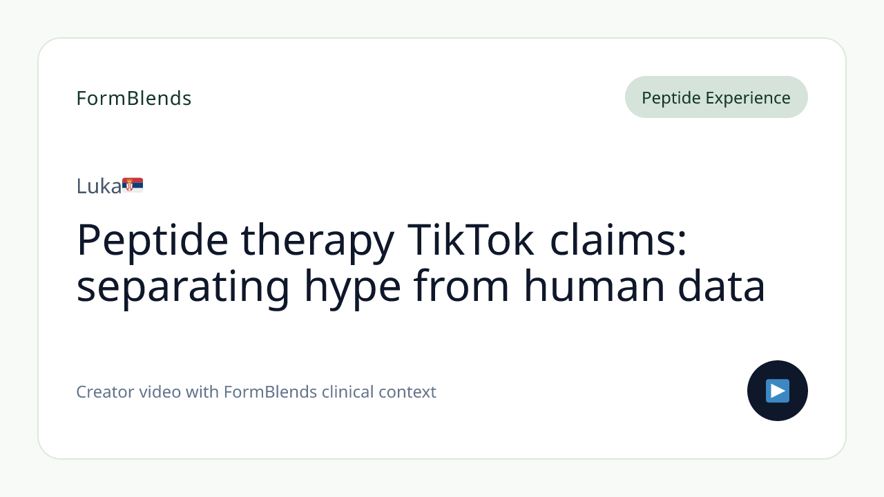 Peptide therapy TikTok claims: separating hype from human data