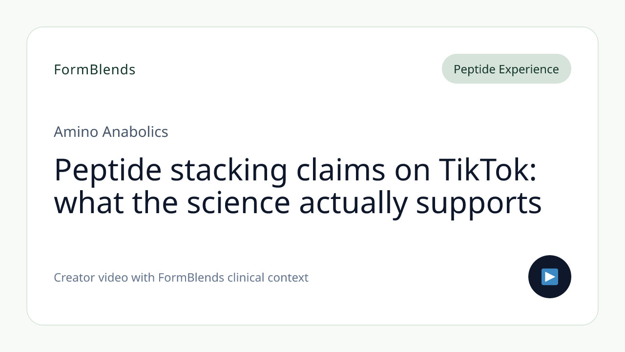 Peptide stacking claims on TikTok: what the science actually supports
