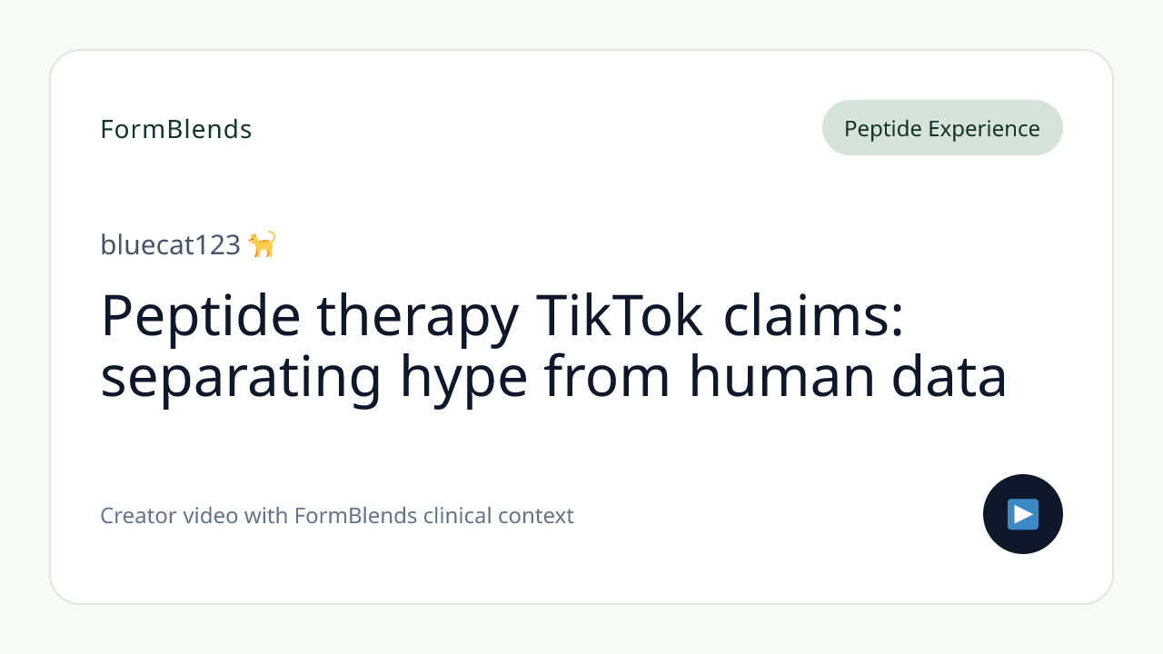 Peptide therapy TikTok claims: separating hype from human data
