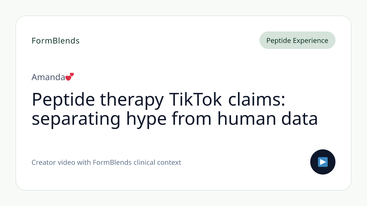 Peptide therapy TikTok claims: separating hype from human data