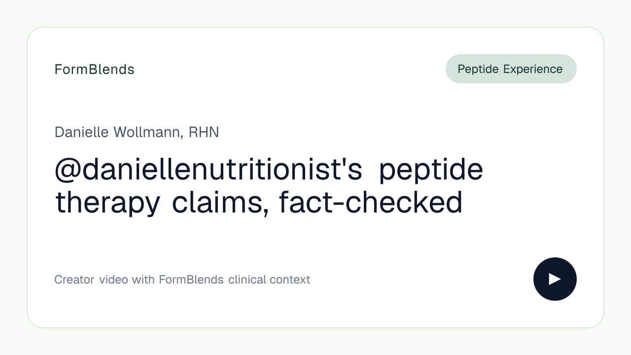 @daniellenutritionist's peptide therapy claims, fact-checked