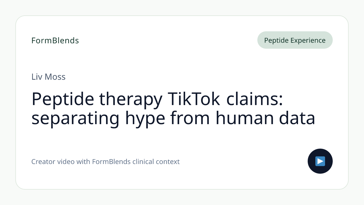 Peptide therapy TikTok claims: separating hype from human data