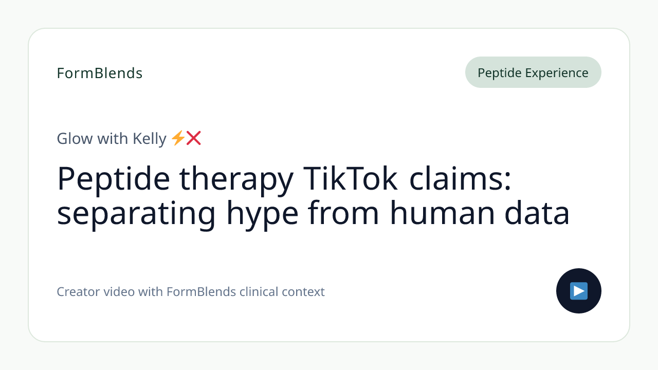 Peptide therapy TikTok claims: separating hype from human data