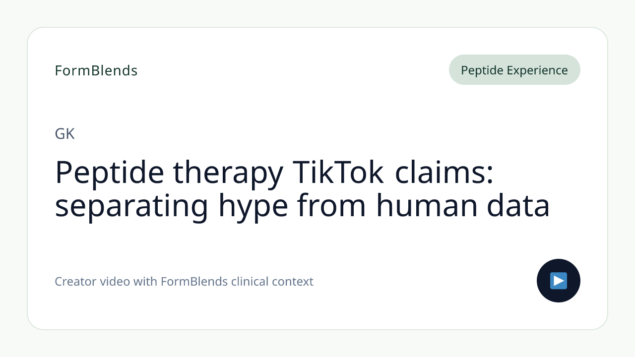 Peptide therapy TikTok claims: separating hype from human data