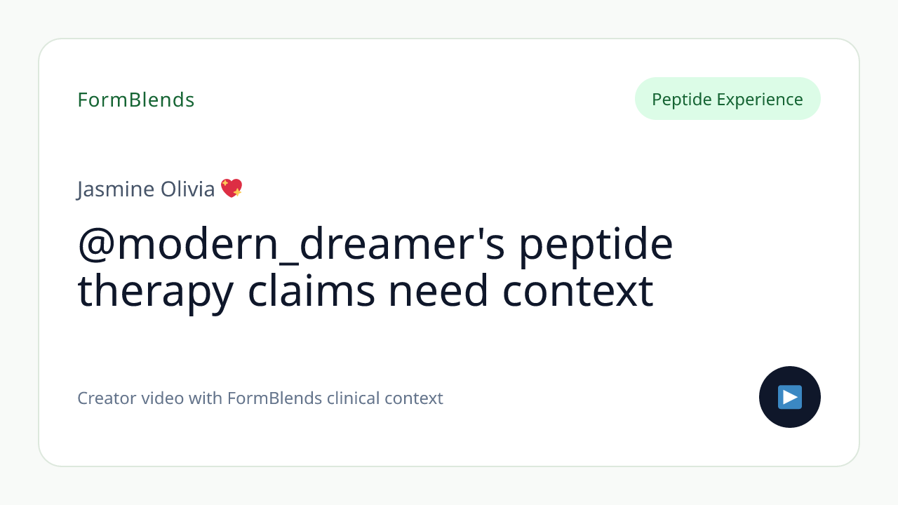 @modern_dreamer's peptide therapy claims need context