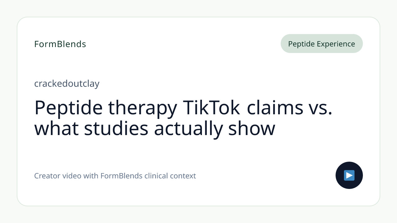 Peptide therapy TikTok claims vs. what studies actually show