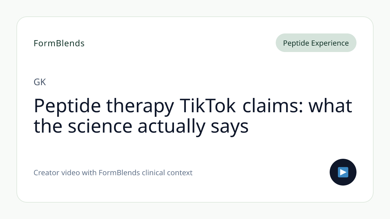 Peptide therapy TikTok claims: what the science actually says