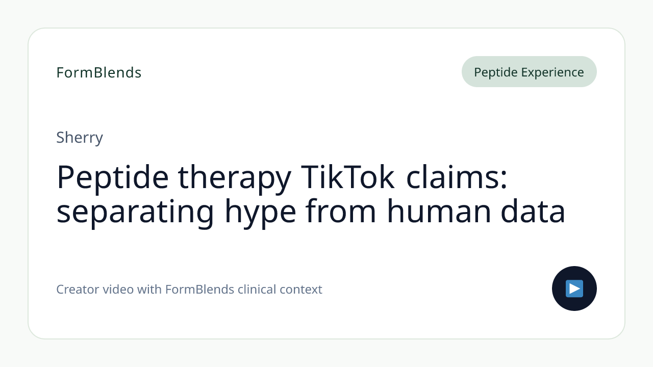Peptide therapy TikTok claims: separating hype from human data