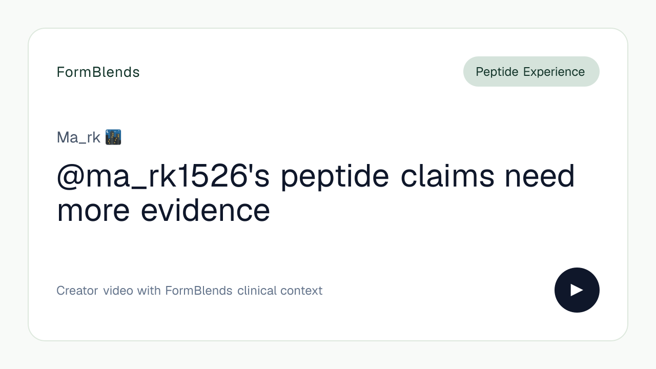 @ma_rk1526's peptide claims need more evidence