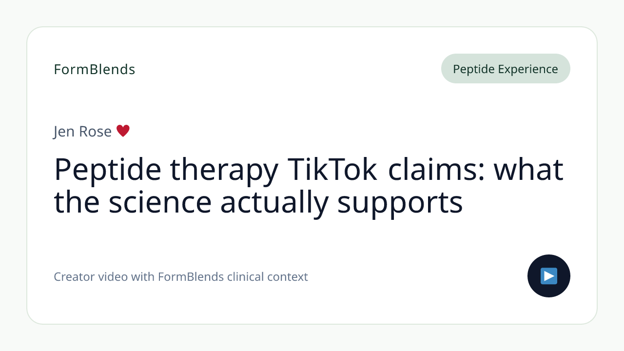 Peptide therapy TikTok claims: what the science actually supports
