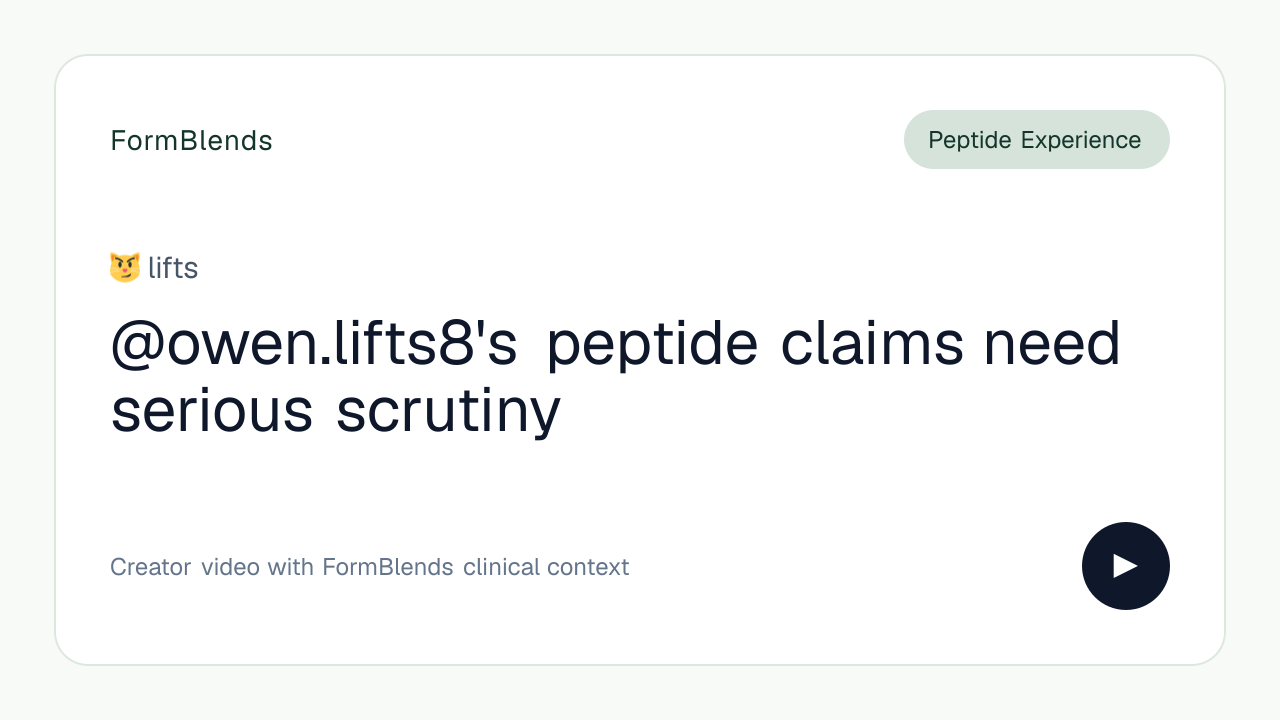 @owen.lifts8's peptide claims need serious scrutiny