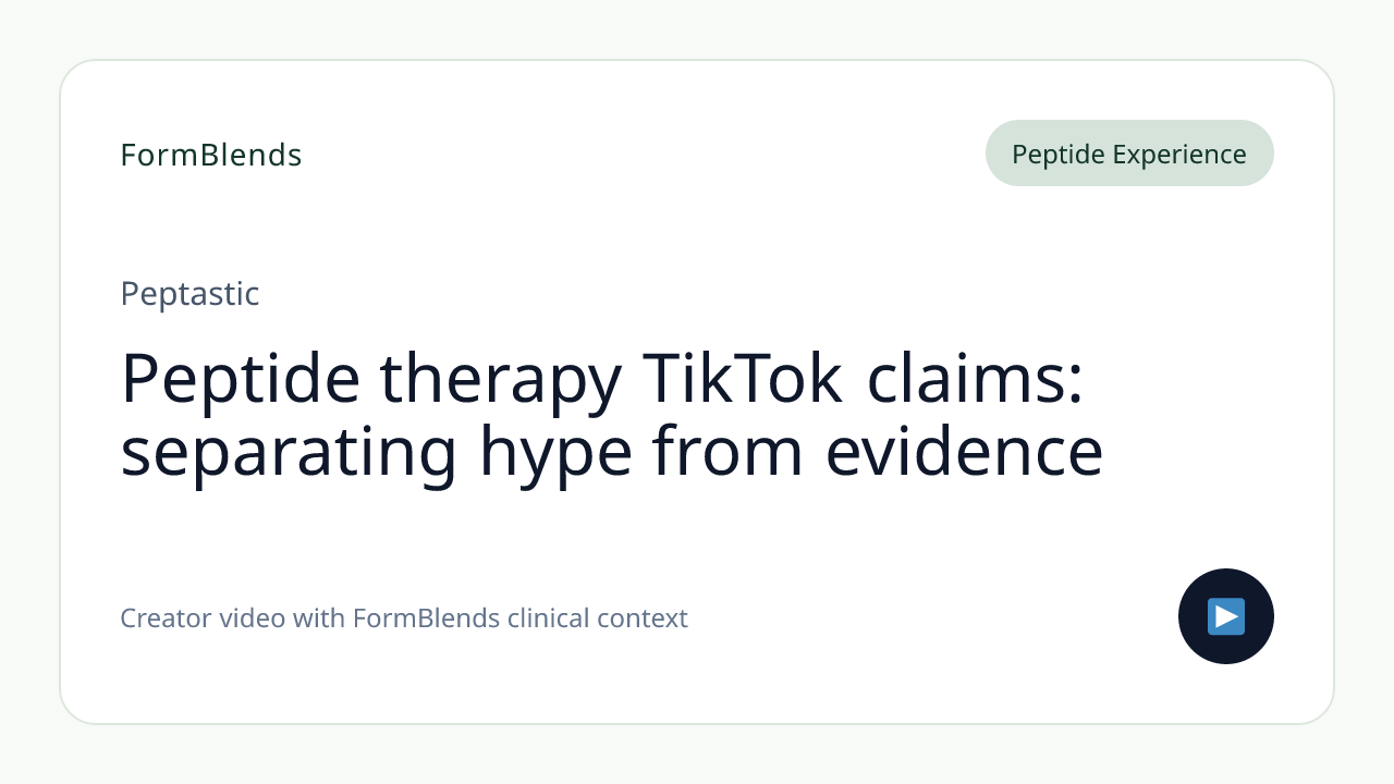 Peptide therapy TikTok claims: separating hype from evidence