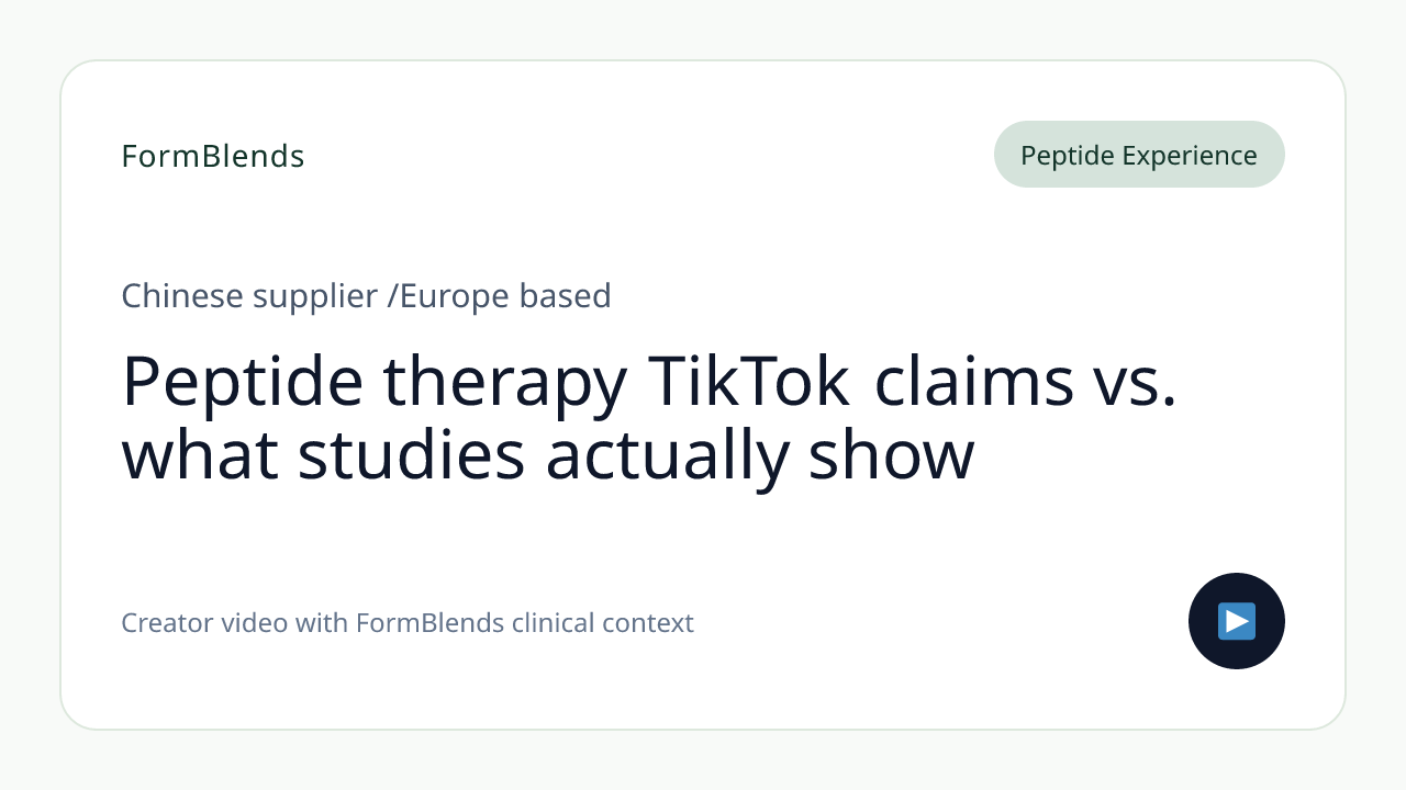 Peptide therapy TikTok claims vs. what studies actually show