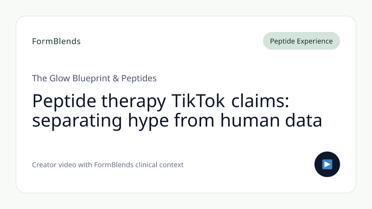 Peptide therapy TikTok claims: separating hype from human data