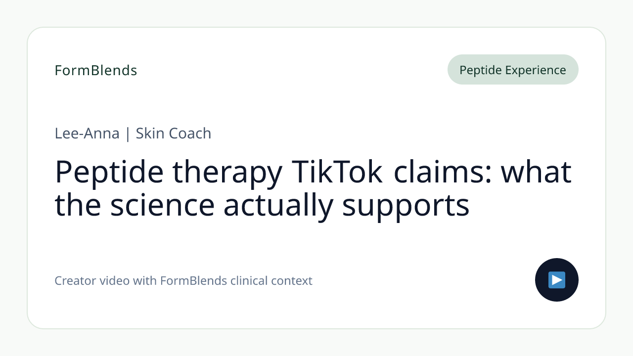 Peptide therapy TikTok claims: what the science actually supports