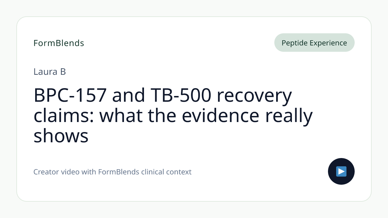 BPC-157 and TB-500 recovery claims: what the evidence really shows