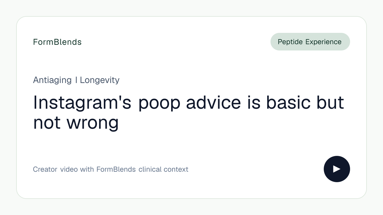 Instagram's poop advice is basic but not wrong