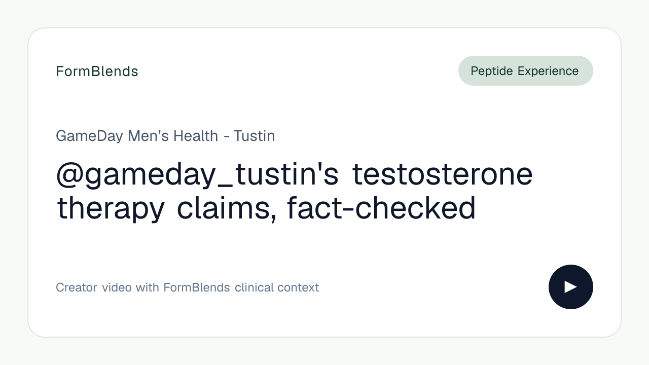 @gameday_tustin's testosterone therapy claims, fact-checked