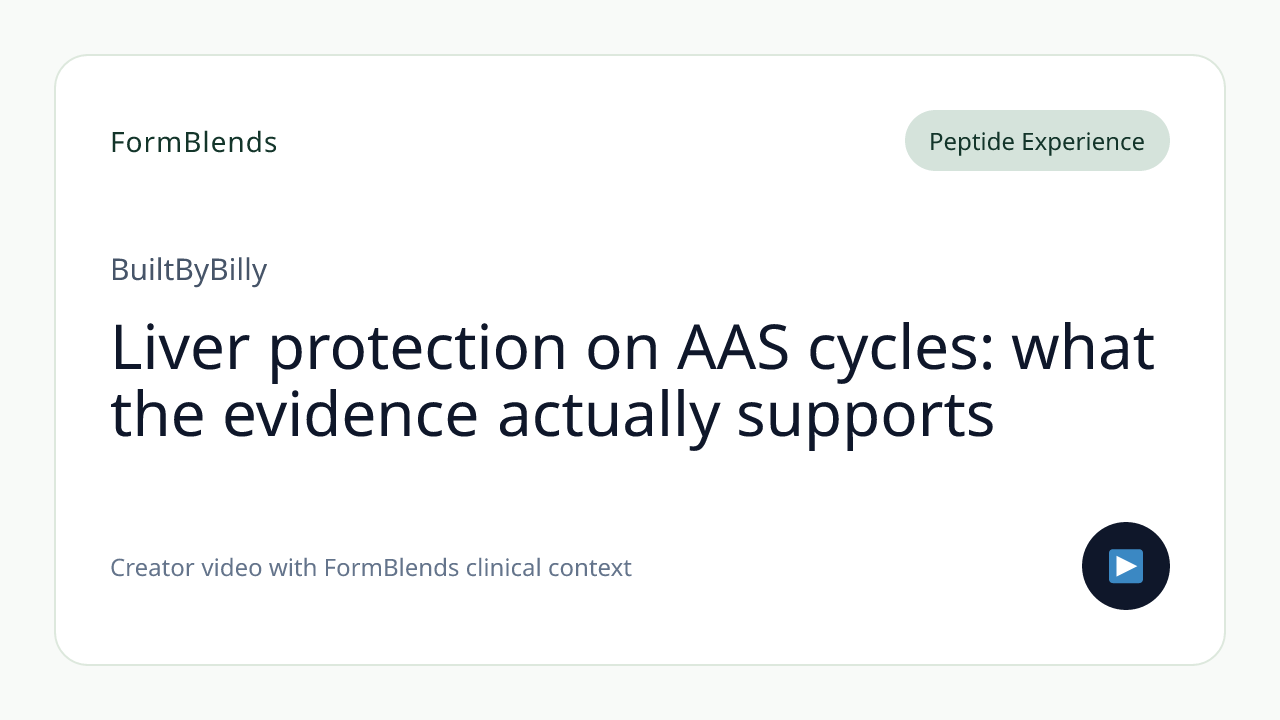 Liver protection on AAS cycles: what the evidence actually supports
