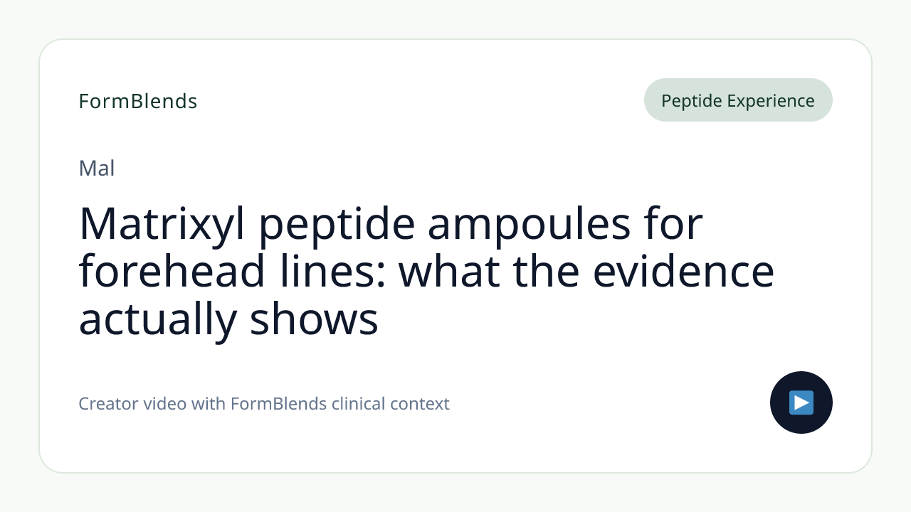 Matrixyl peptide ampoules for forehead lines: what the evidence actually shows