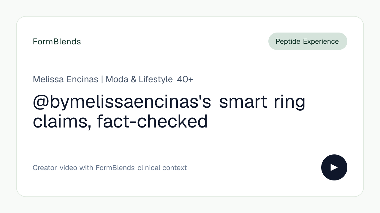 @bymelissaencinas's smart ring claims, fact-checked