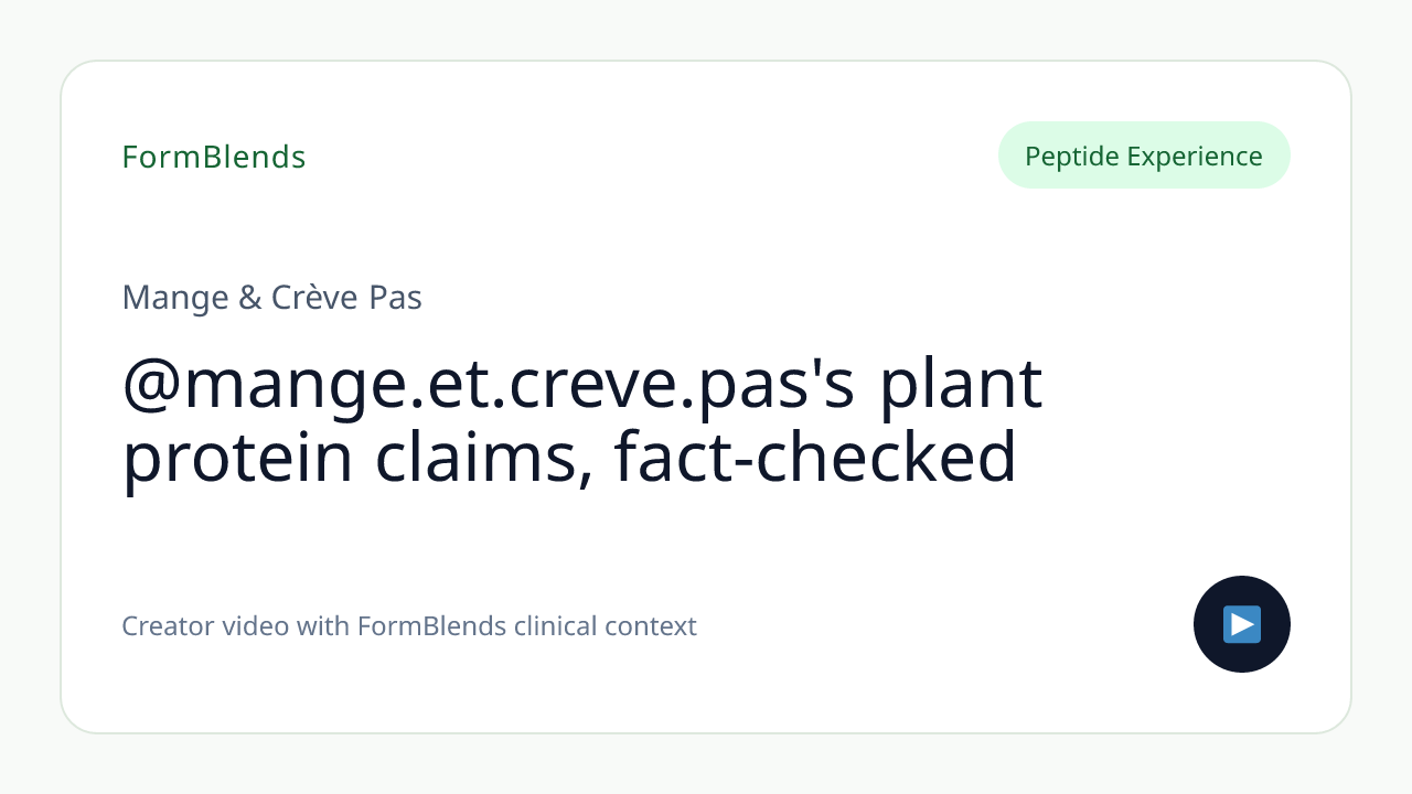 @mange.et.creve.pas's plant protein claims, fact-checked