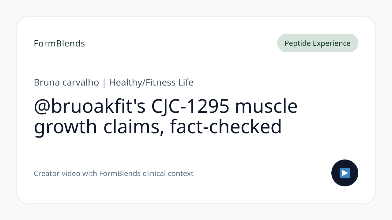 @bruoakfit's CJC-1295 muscle growth claims, fact-checked