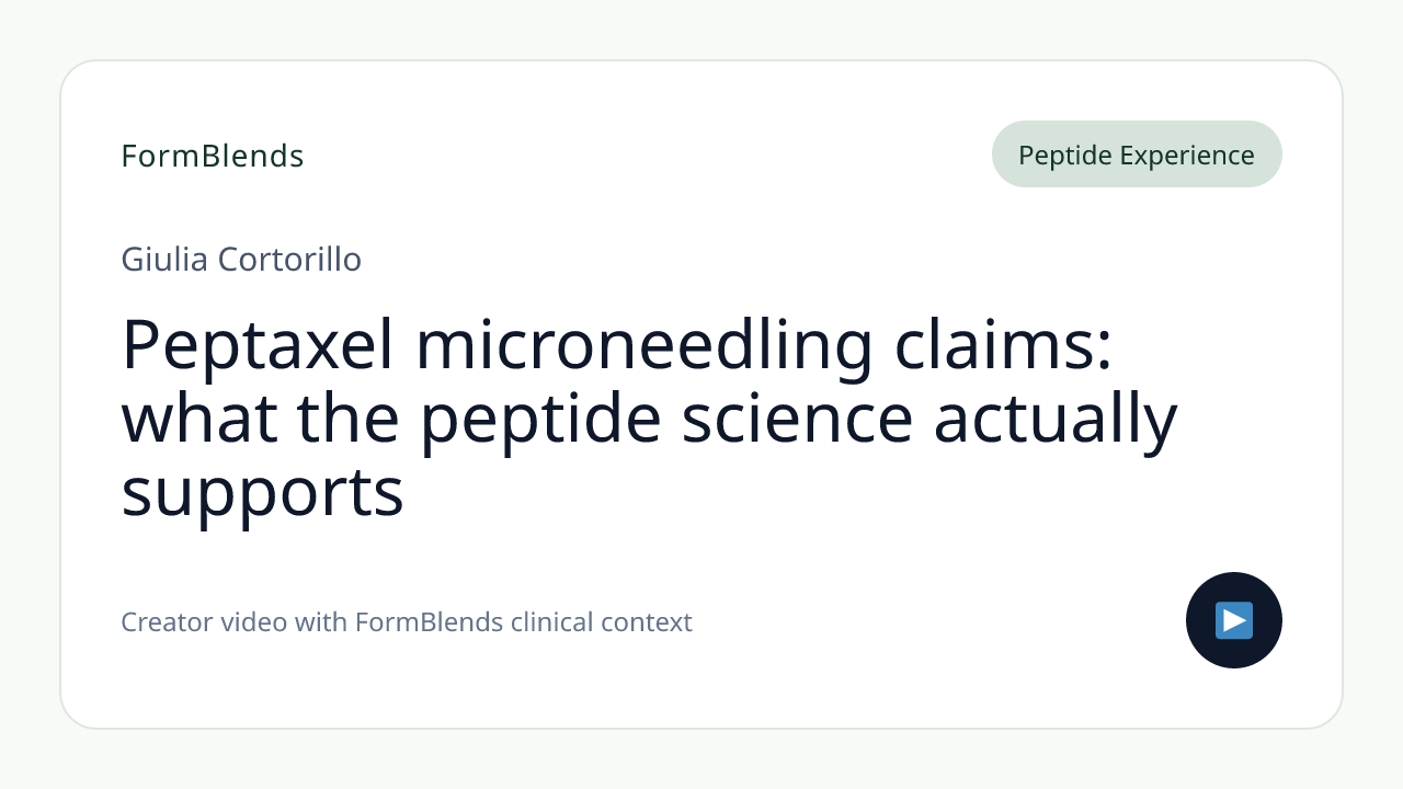 Peptaxel microneedling claims: what the peptide science actually supports