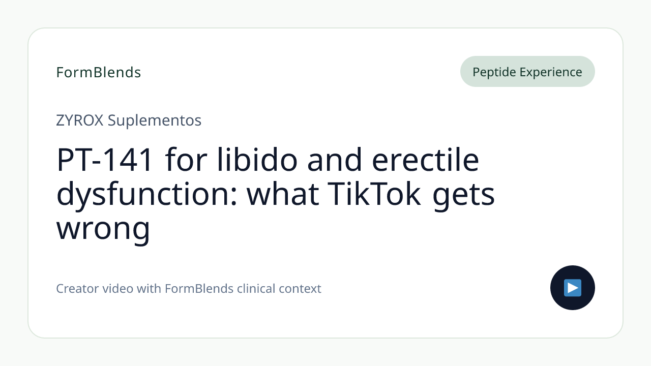 PT-141 for libido and erectile dysfunction: what TikTok gets wrong