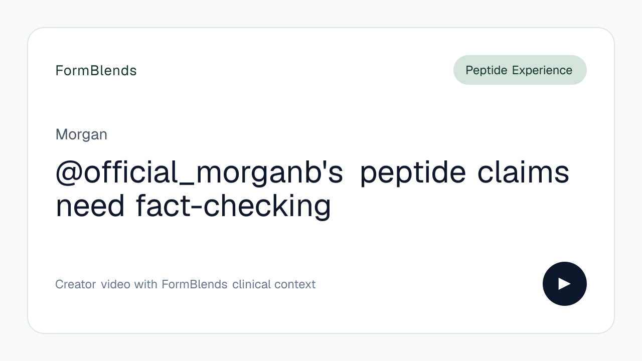 @official_morganb's peptide claims need fact-checking