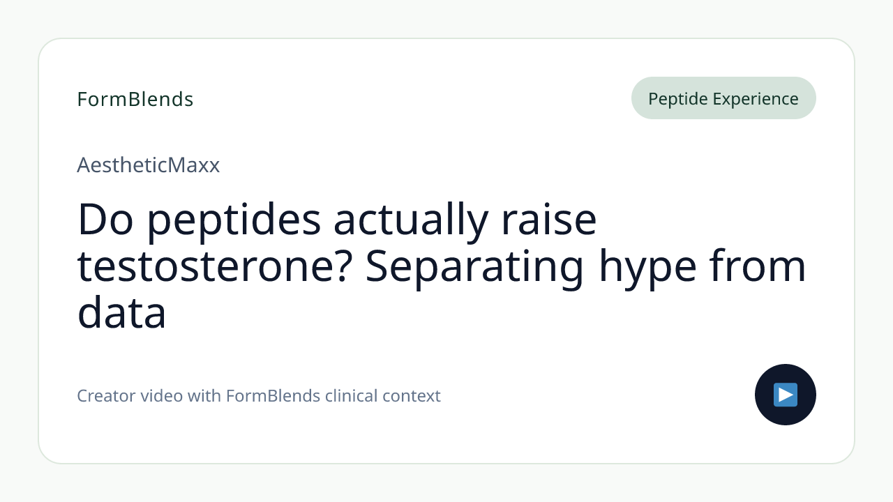 Do peptides actually raise testosterone? Separating hype from data