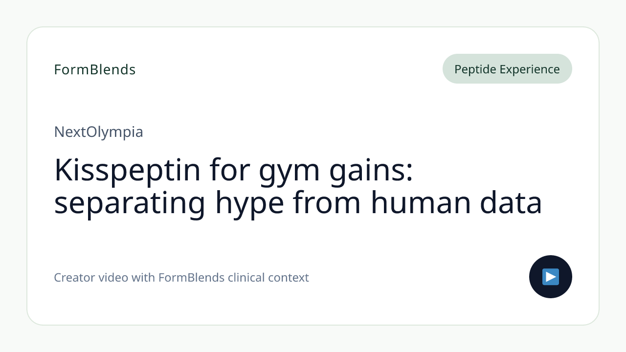 Kisspeptin for gym gains: separating hype from human data
