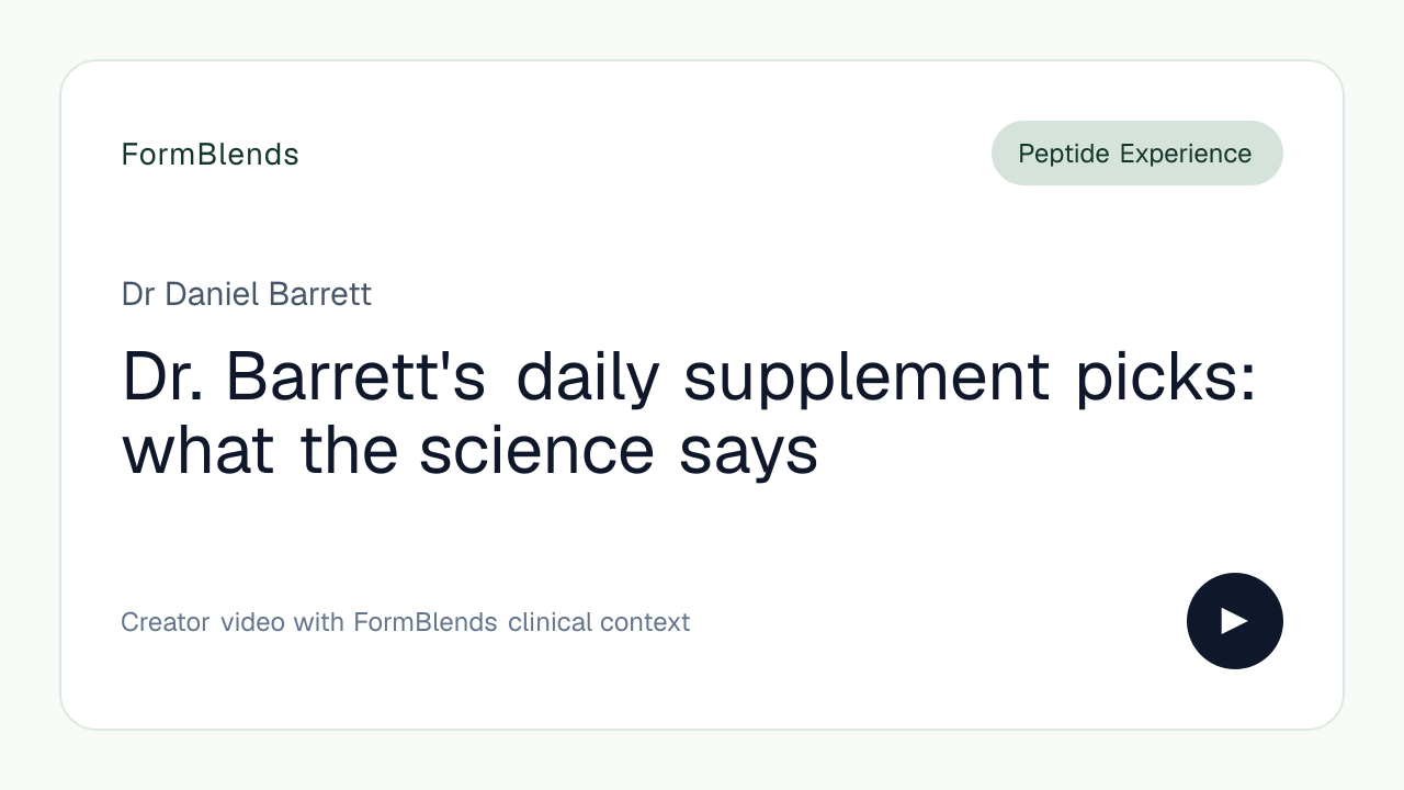 Dr. Barrett's daily supplement picks: what the science says