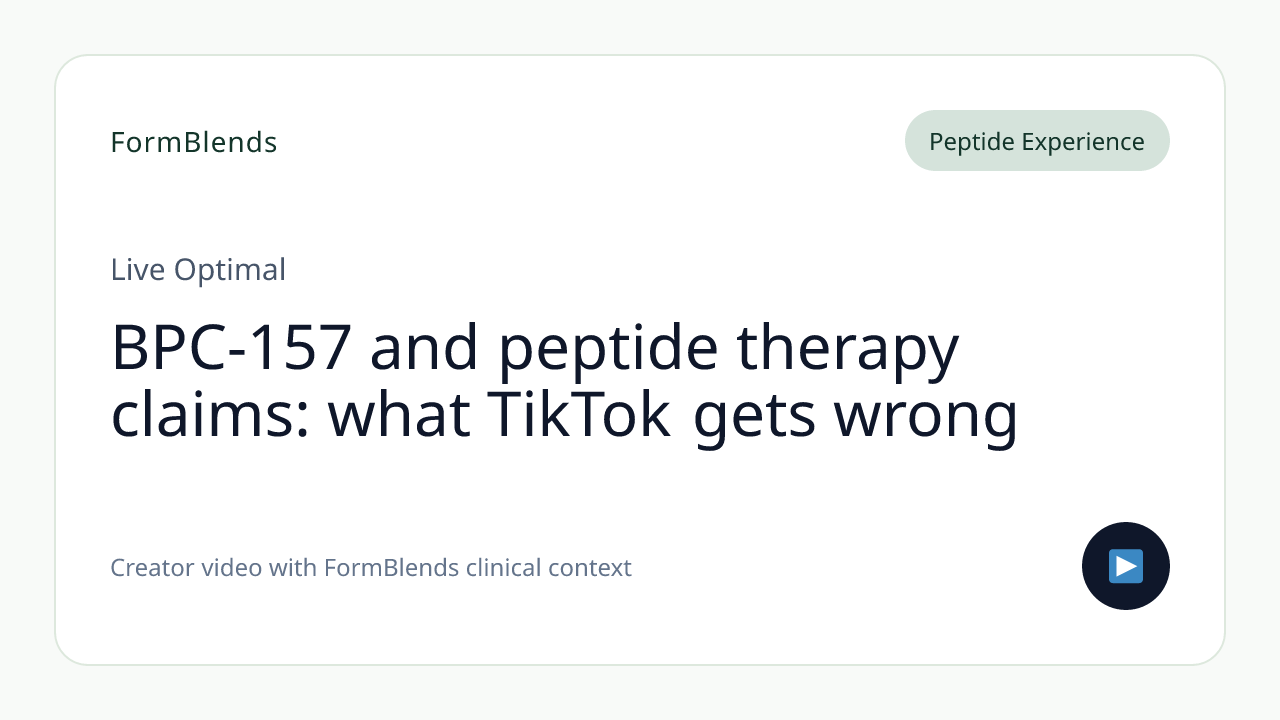 BPC-157 and peptide therapy claims: what TikTok gets wrong
