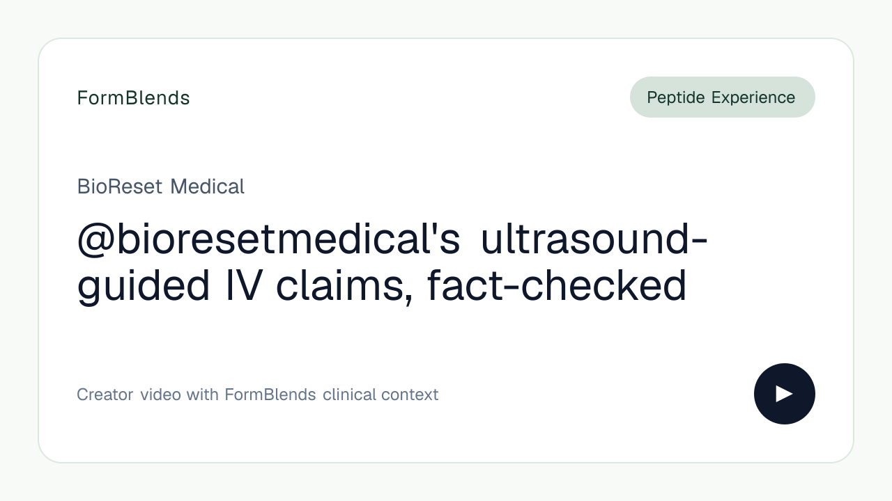 @bioresetmedical's ultrasound-guided IV claims, fact-checked
