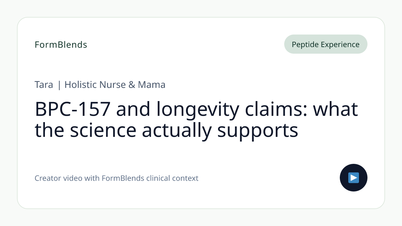 BPC-157 and longevity claims: what the science actually supports