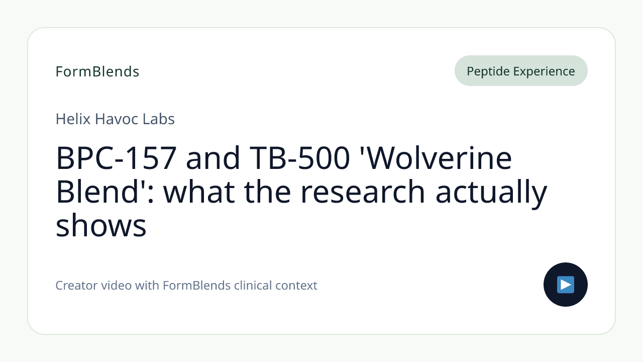 BPC-157 and TB-500 'Wolverine Blend': what the research actually shows
