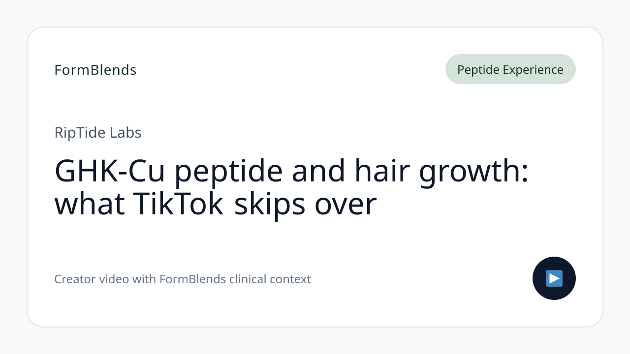 GHK-Cu peptide and hair growth: what TikTok skips over
