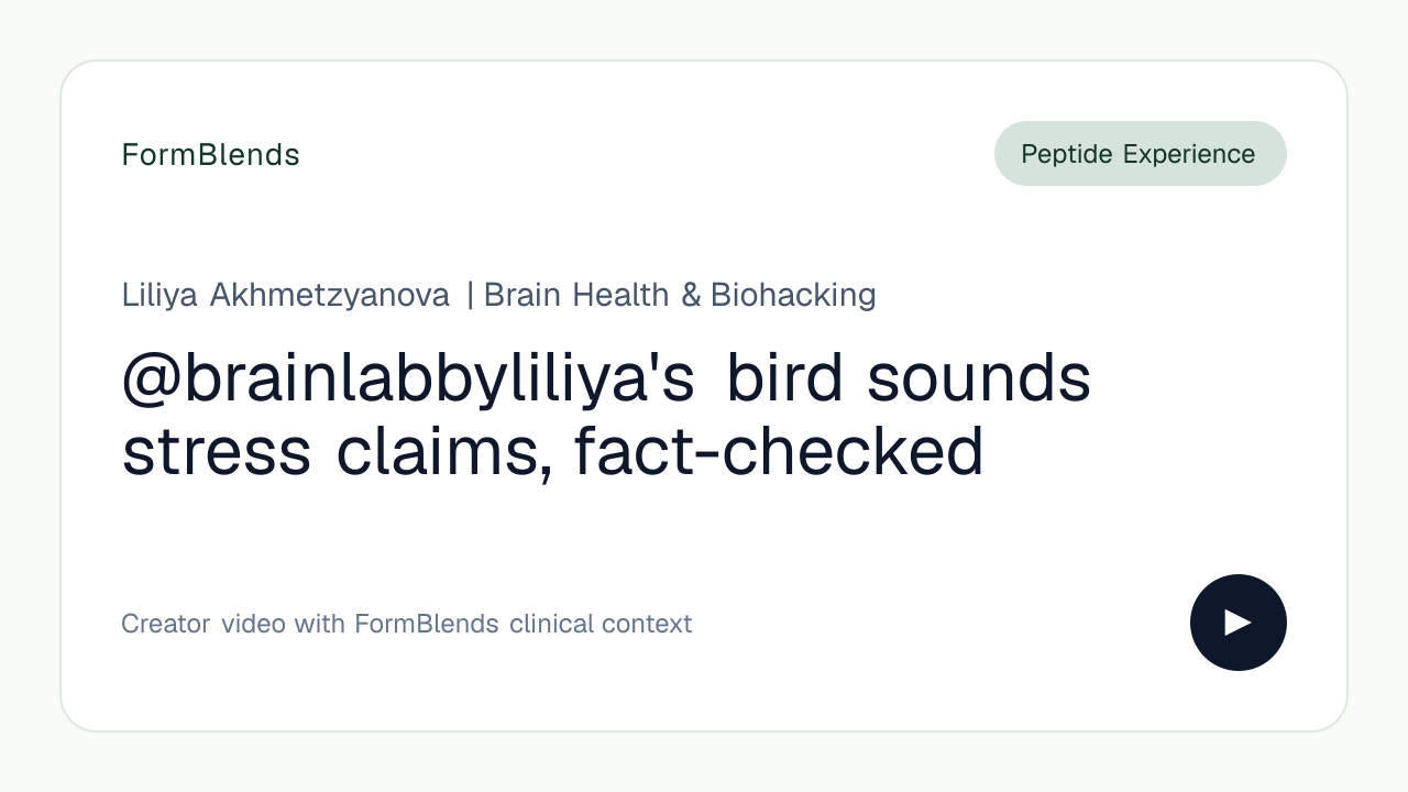 @brainlabbyliliya's bird sounds stress claims, fact-checked