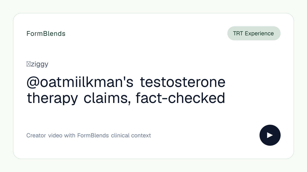 @oatmiilkman's testosterone therapy claims, fact-checked